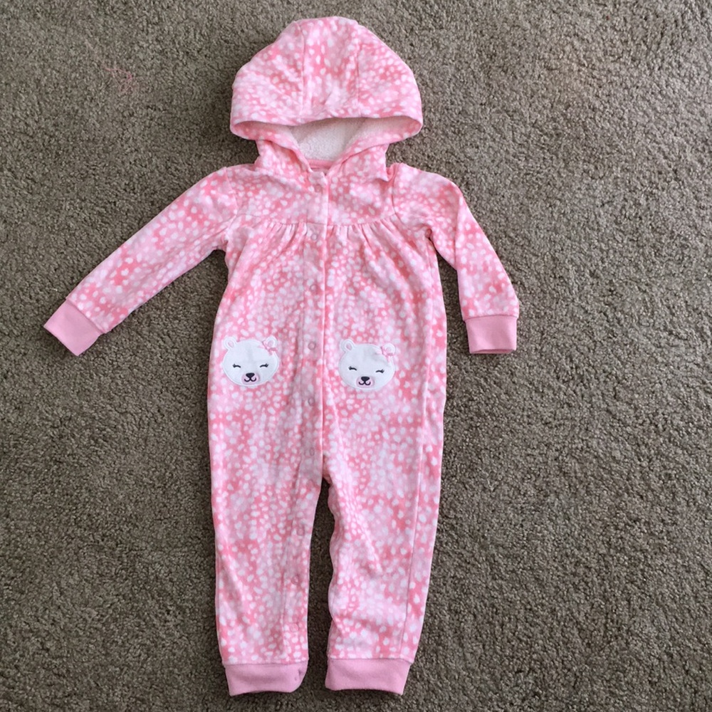 Baby winter bodysuit for girl. 18 month